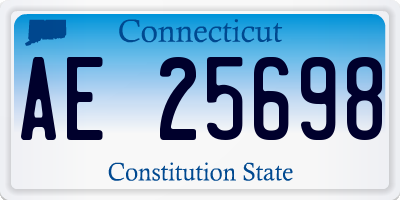 CT license plate AE25698