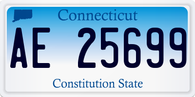 CT license plate AE25699