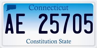 CT license plate AE25705