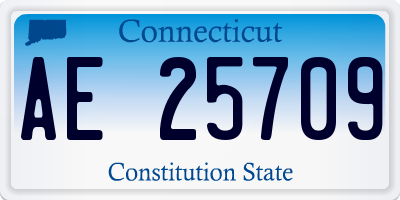CT license plate AE25709