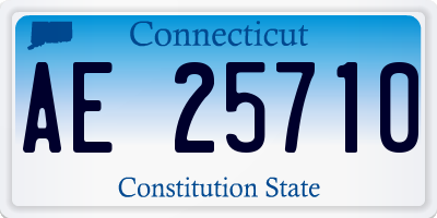CT license plate AE25710