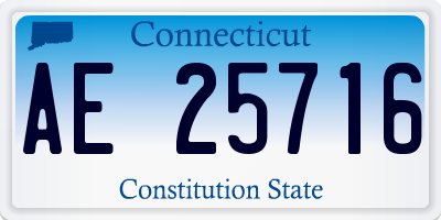 CT license plate AE25716