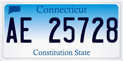 CT license plate AE25728