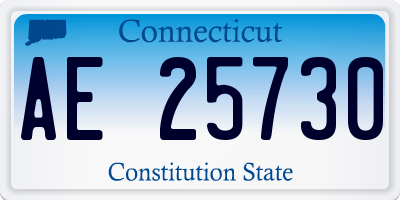 CT license plate AE25730