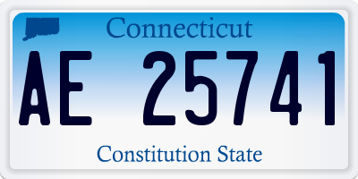CT license plate AE25741