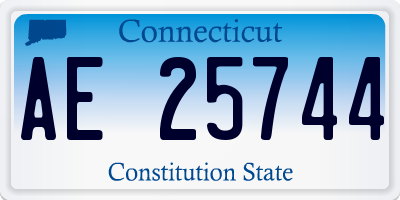 CT license plate AE25744