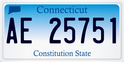 CT license plate AE25751