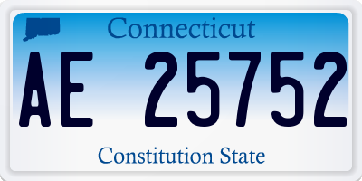 CT license plate AE25752