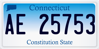 CT license plate AE25753