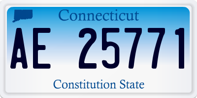 CT license plate AE25771