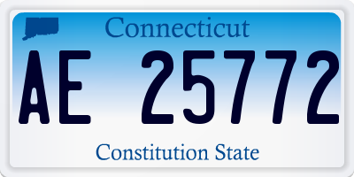 CT license plate AE25772
