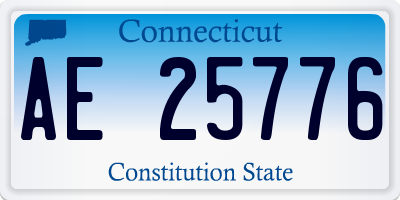 CT license plate AE25776