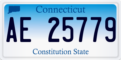 CT license plate AE25779