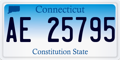 CT license plate AE25795