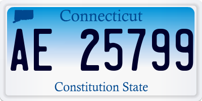 CT license plate AE25799