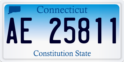 CT license plate AE25811