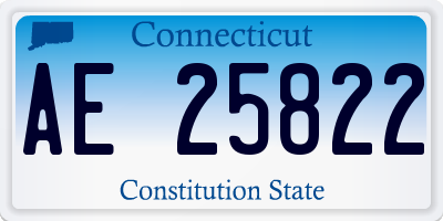 CT license plate AE25822