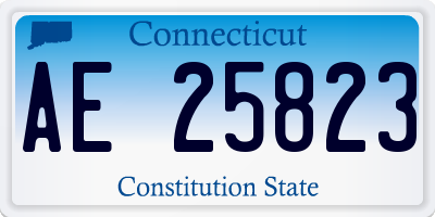CT license plate AE25823