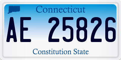 CT license plate AE25826