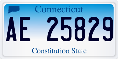 CT license plate AE25829