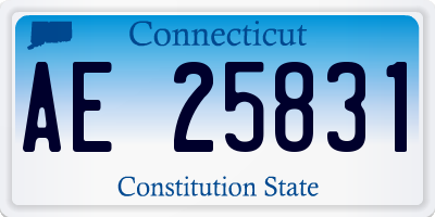 CT license plate AE25831