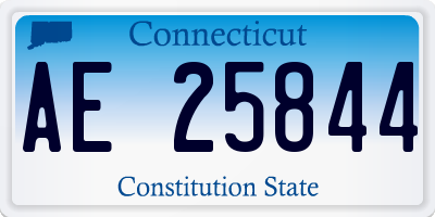 CT license plate AE25844