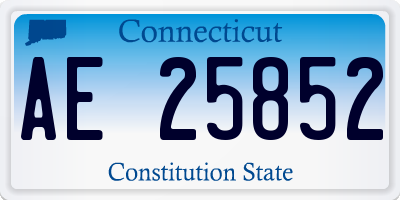 CT license plate AE25852