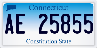 CT license plate AE25855