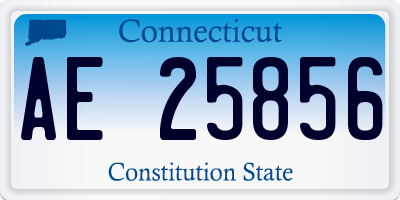 CT license plate AE25856
