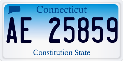 CT license plate AE25859
