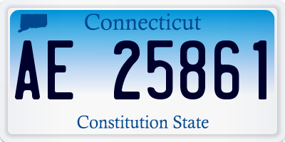 CT license plate AE25861