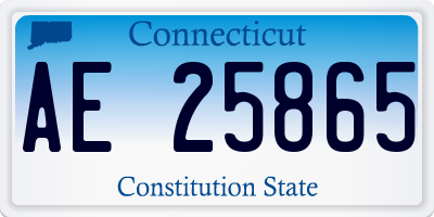CT license plate AE25865