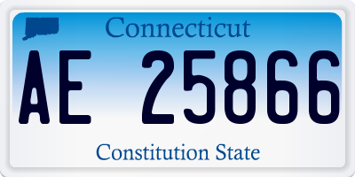 CT license plate AE25866