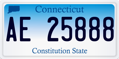 CT license plate AE25888