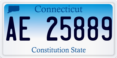 CT license plate AE25889