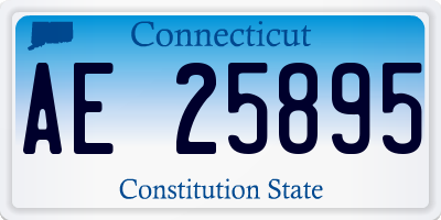 CT license plate AE25895