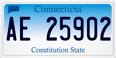 CT license plate AE25902