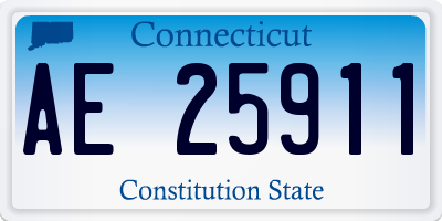 CT license plate AE25911