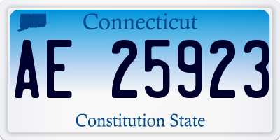 CT license plate AE25923