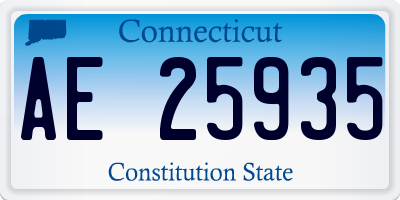 CT license plate AE25935