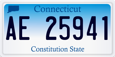 CT license plate AE25941