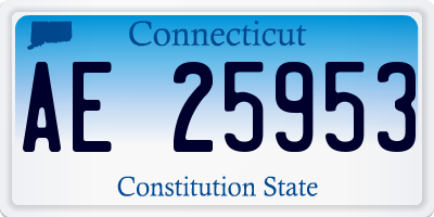 CT license plate AE25953