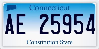 CT license plate AE25954