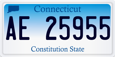 CT license plate AE25955