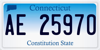 CT license plate AE25970