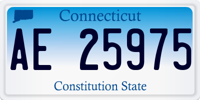 CT license plate AE25975
