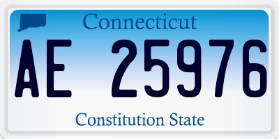 CT license plate AE25976