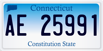 CT license plate AE25991