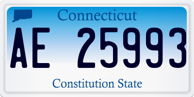CT license plate AE25993