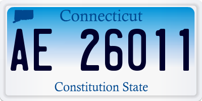 CT license plate AE26011